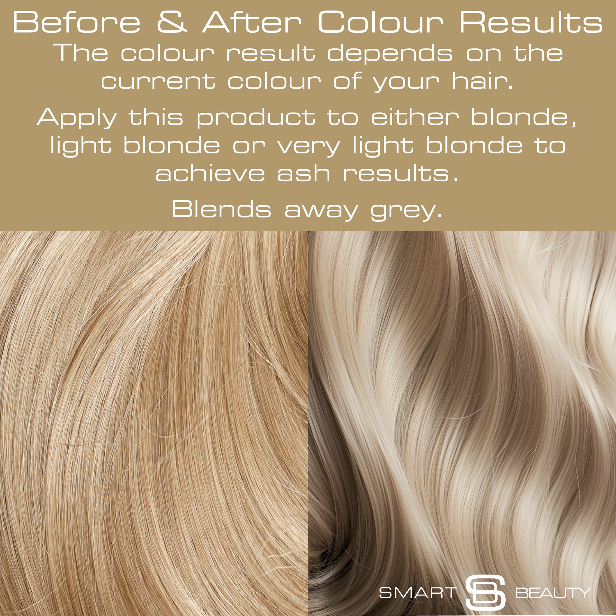 Aschblond Haarfarbe mit Plex Haarpflege-Spülung, Permanente Haarfarbe