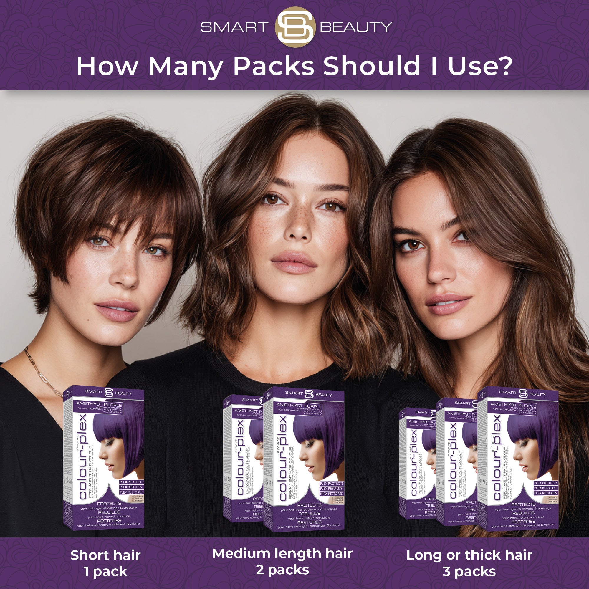 smart beauty amethyst purple hair dye