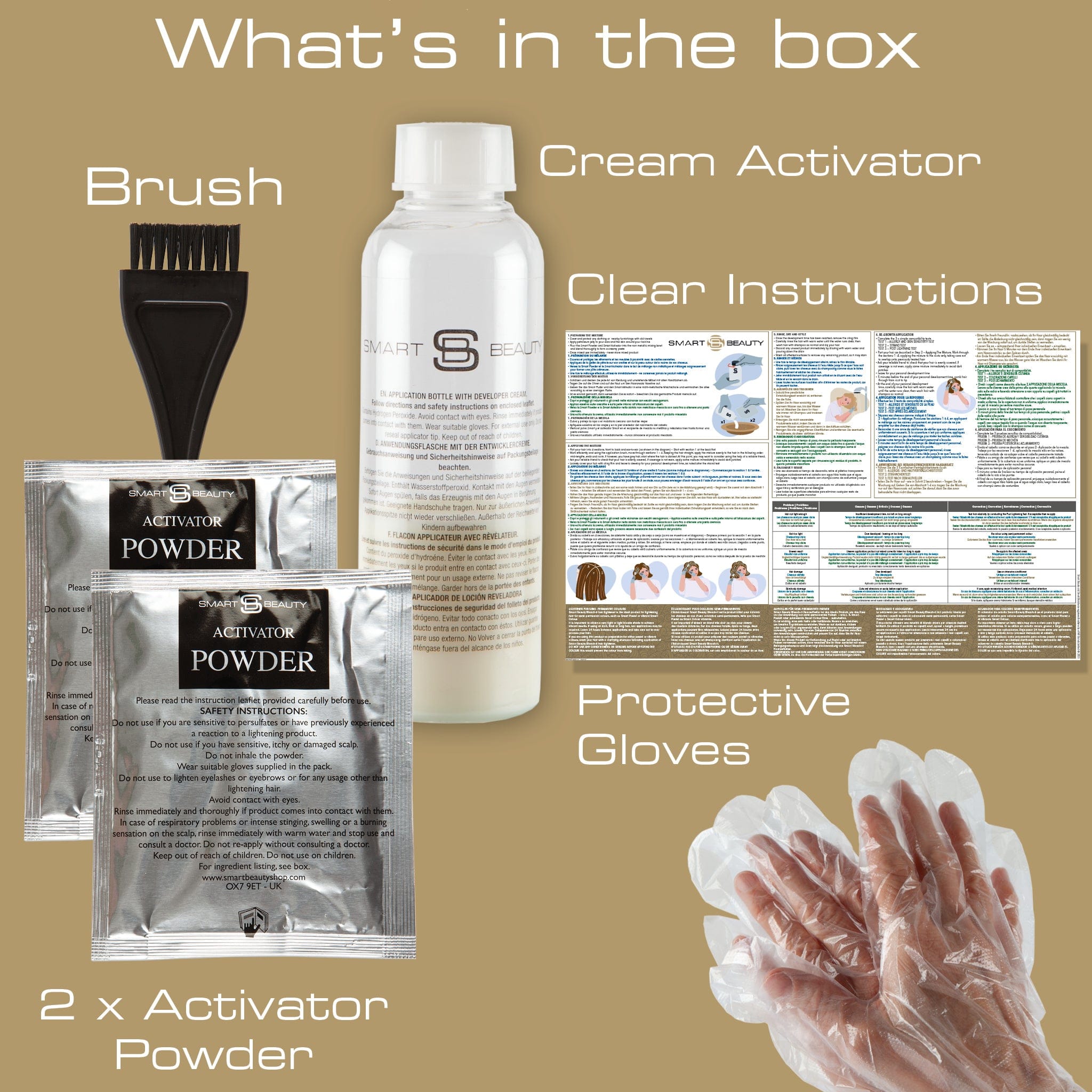 No.1 Smart Blonde Hair Bleach Kit for Dark Hair plus two Platinum Conditioning Toner sachets