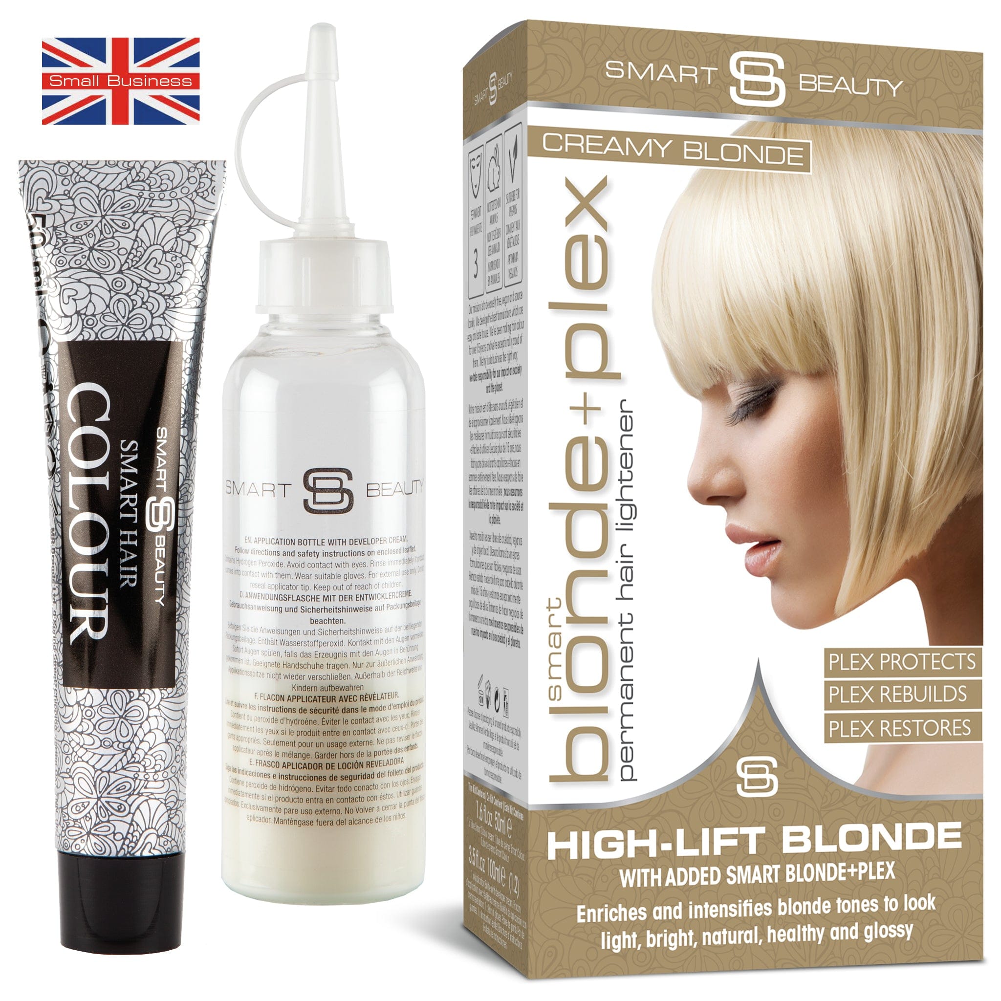 Coloration capillaire permanente Crème Blond avec après-shampoing Plex intégré