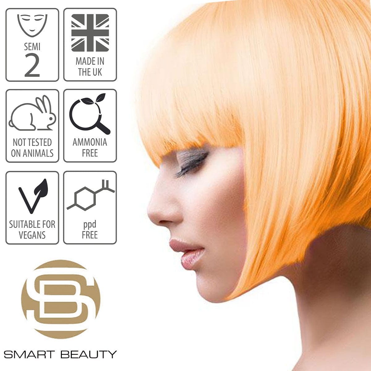 Sunset Orange Pastel Hair Dye | Semi-permanent Hair Colour