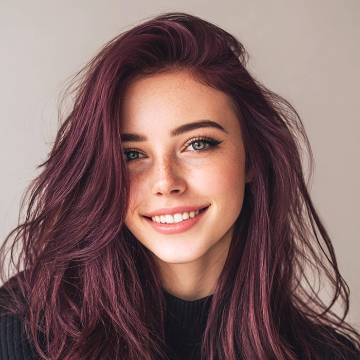Coloration Cheveux Prune Riche avec Revitalisant Soin Capillaire Plex Intégré, Coloration Cheveux Permanente